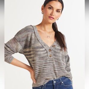 NWOT. People Mercury Knit Henley. Never Worn. Super cute transitional piece.